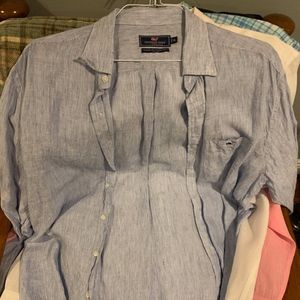3, Vineyard Vines Linen Collared Shirts